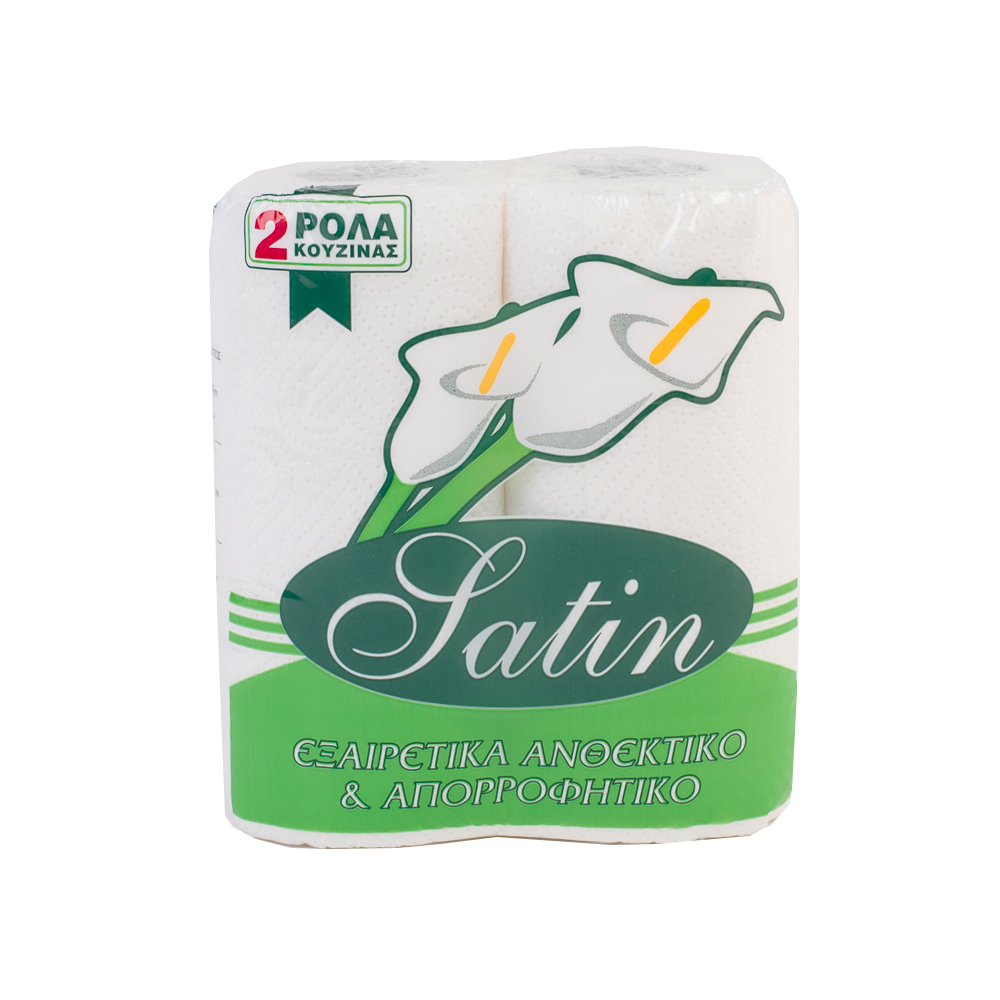 Χαρτί Κουζίνας Satin 2 Φύλλων 48 Φύλλα 12 Πακ x 2 Τεμ