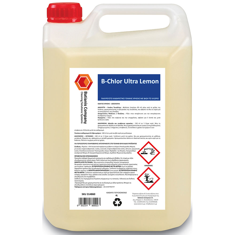 B Chlor Ultra Lemon 4 Lt