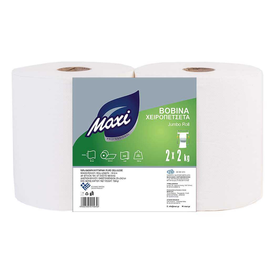 Βοβίνα Επαγγελματική 2 Φύλλων Λευκή Λεία 2 Kg