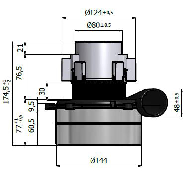 Μοτέρ Με Ρούξουνι 230V/1139W Με 2 Φτερωτές